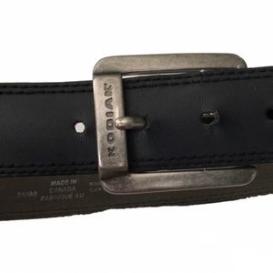Kodiak Black Belt, Pewter Buckle, Size 36